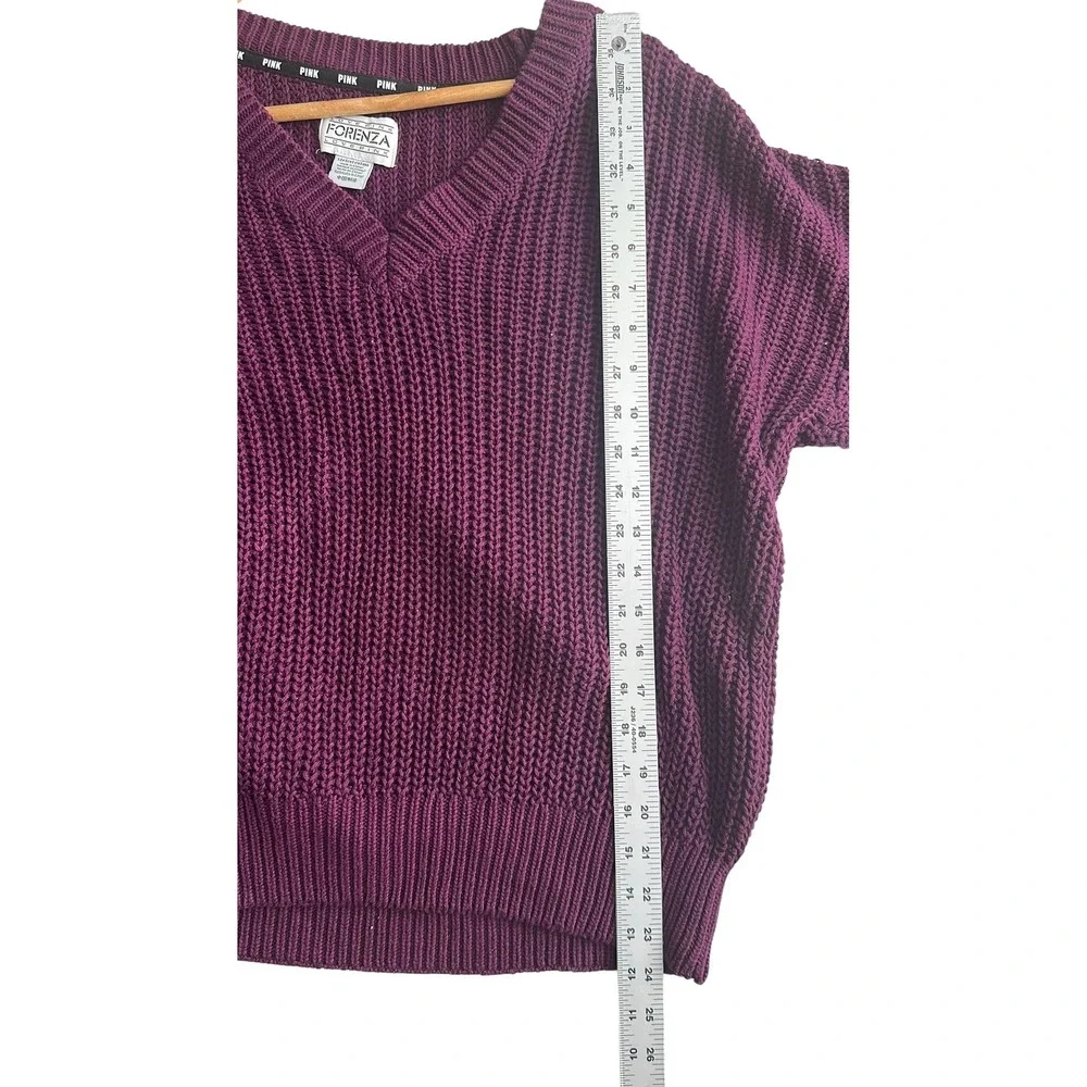 PINK Victoria's Secret V-Neck Sweater Ribbed Knit Pullover Casual‎ Top